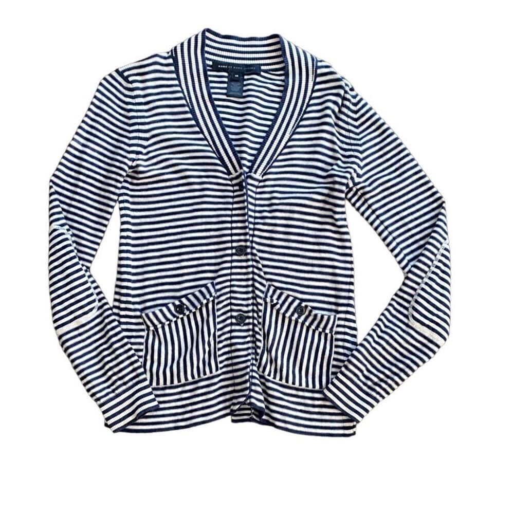 Marc by Marc Jacobs Cardigan Stripe Silk Cashmere Blend XS